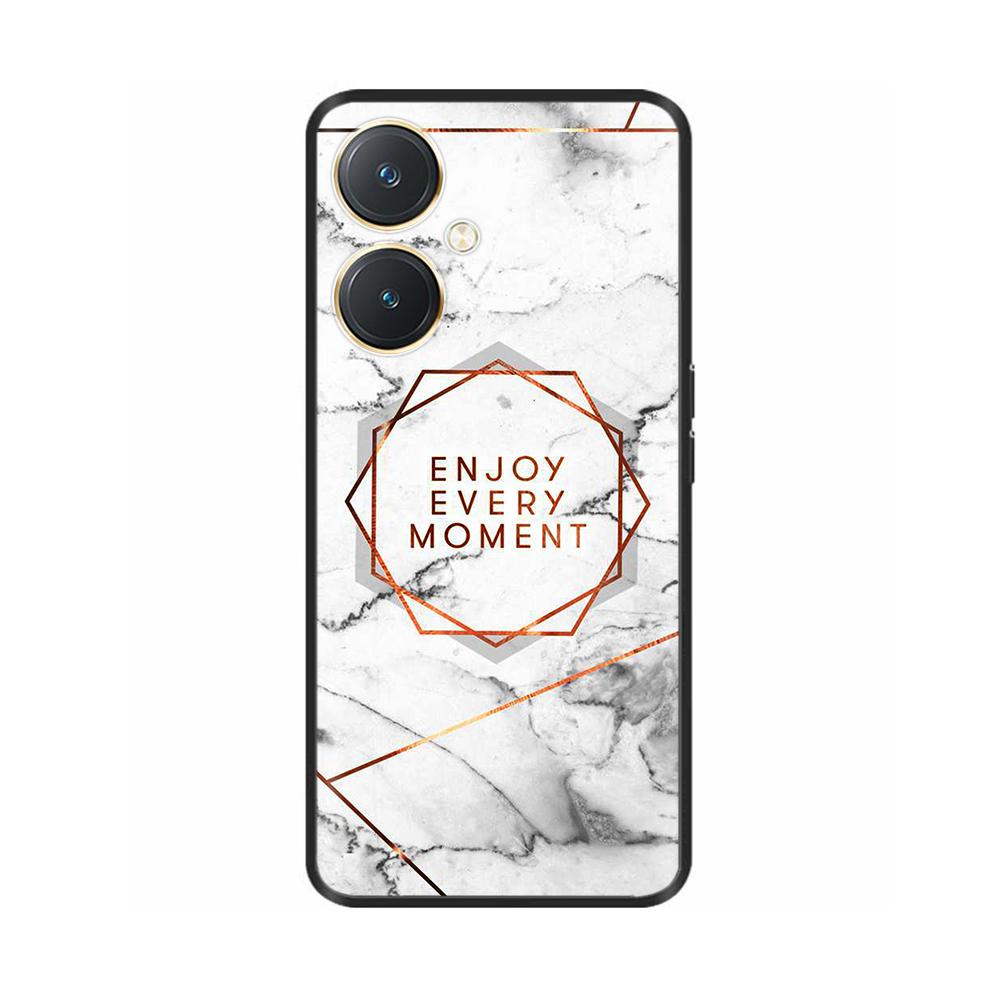 For Vivo Y27 Y27s Case Fashion Flowers Black Soft Coque Silicone Shockproof TPU Phone Cover Funda for Vivo Y27 Y 27 Bumper V2249