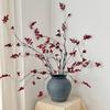 Floral Decor Artificial Berry Fruit Branch Red Fruit Berries Artificial Flowers  Home Decoration