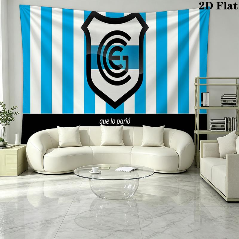 Gimnasia De La Plata Wall Tapestry Aesthetic Wall Hanging Printed Fabric Blanket Decorative Tapestries for Bedroom Living Room Home Decor