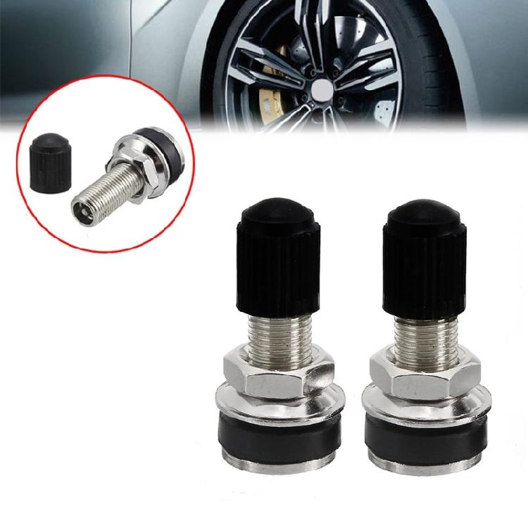 1 Pair Car Tire Valves with Dust Cover Replacement 35mm Tire Valves Tubeless Tire Valves Car Wheel Tire Repair Accessory