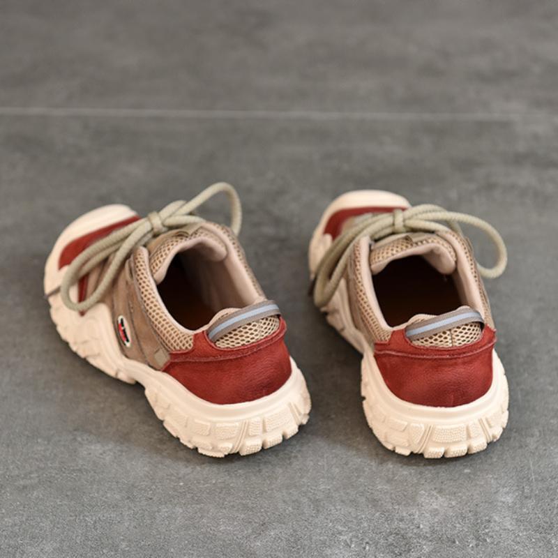 Johnature Pantofi sport din piele naturală pantofi cu șireturi pantofi damă din piele de vacă ocazional și versatili