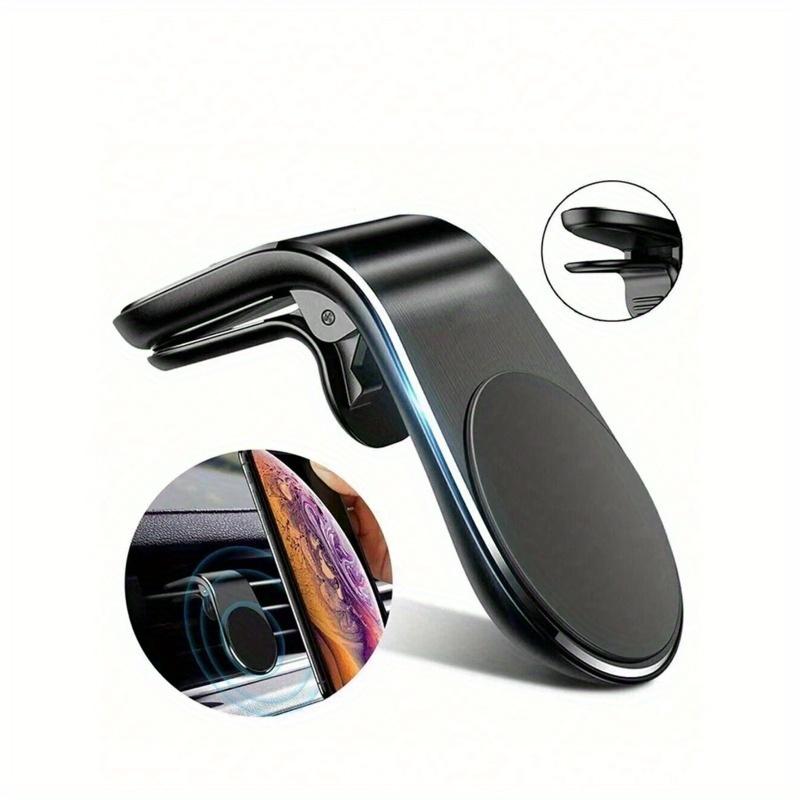 

Универсальный L-образный магнитный держатель для телефона - Надежный захват, Регулируемый угол, Крепление на воздуховод, Компактный дизайн - Идеальный автомобильный кронштейн для мобильного телефона для вождения Black разноцветный