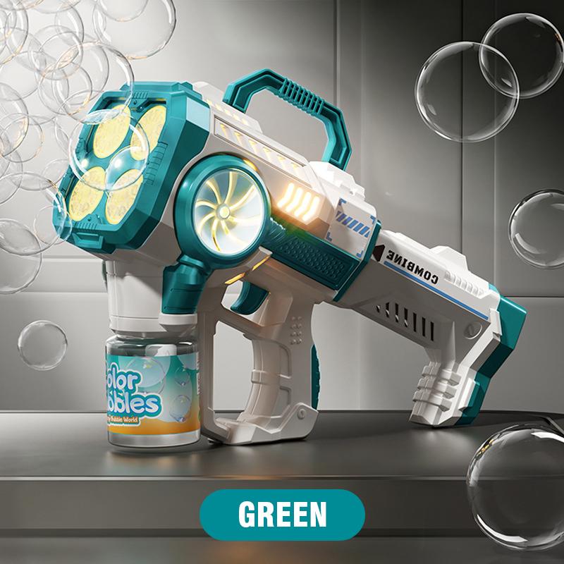 Party Gifts Fully Automatic Electric Bubble Gun with Light Blower Soap Blowing Machine Toy Wedding Outdoor Beach Toys for Adults