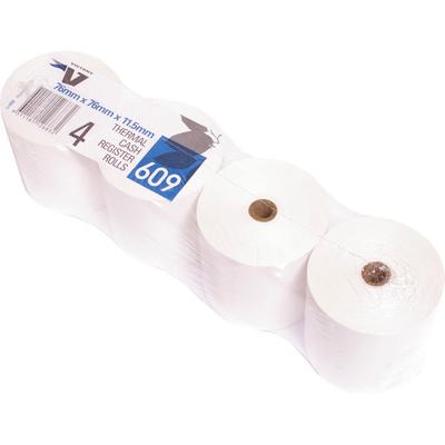 Rolo Térmico para Caixa Registradora Victory 76x76x12mm Pacote com 4 (Caixa com 6)