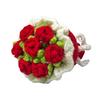 Crochet Rose Flower Bouquet Decoration Handmade Knitting Floral Ornament Finished Hand Woven Flower Table