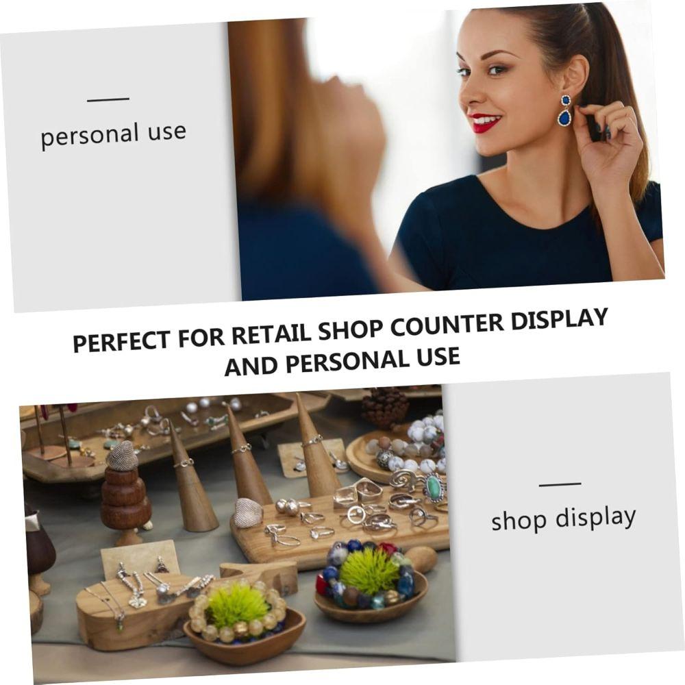 Storage Rack Earrings Display Stand Wooden Jewelry Organizer Hallway Bedroom