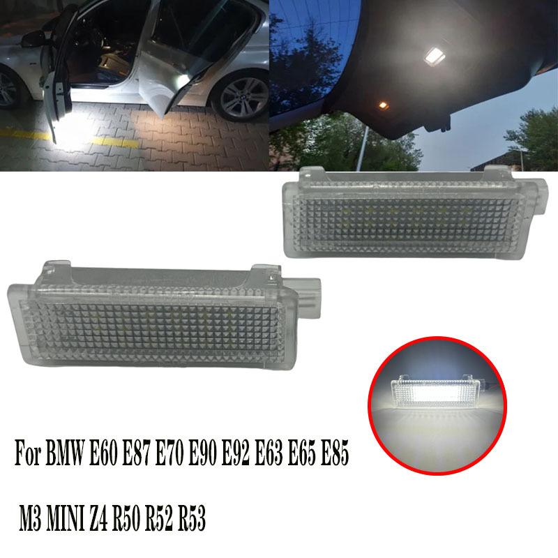 2pcs Car Interior LED Footwell Light Foot Lamp For BMW E90 E91 E92 E60 E65 F10 F20 E87 X5 E70 X3 E83 Compartment Glove Box Lamps