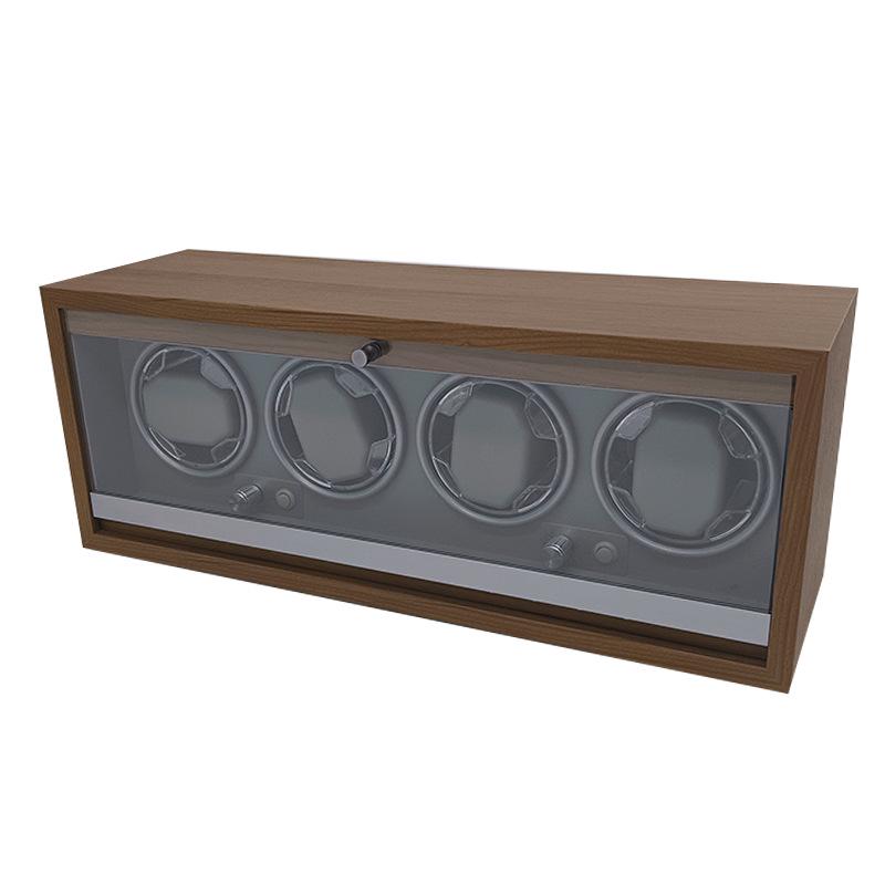 Black Walnut 4-Watch Automatic Watch Winder with Color Box