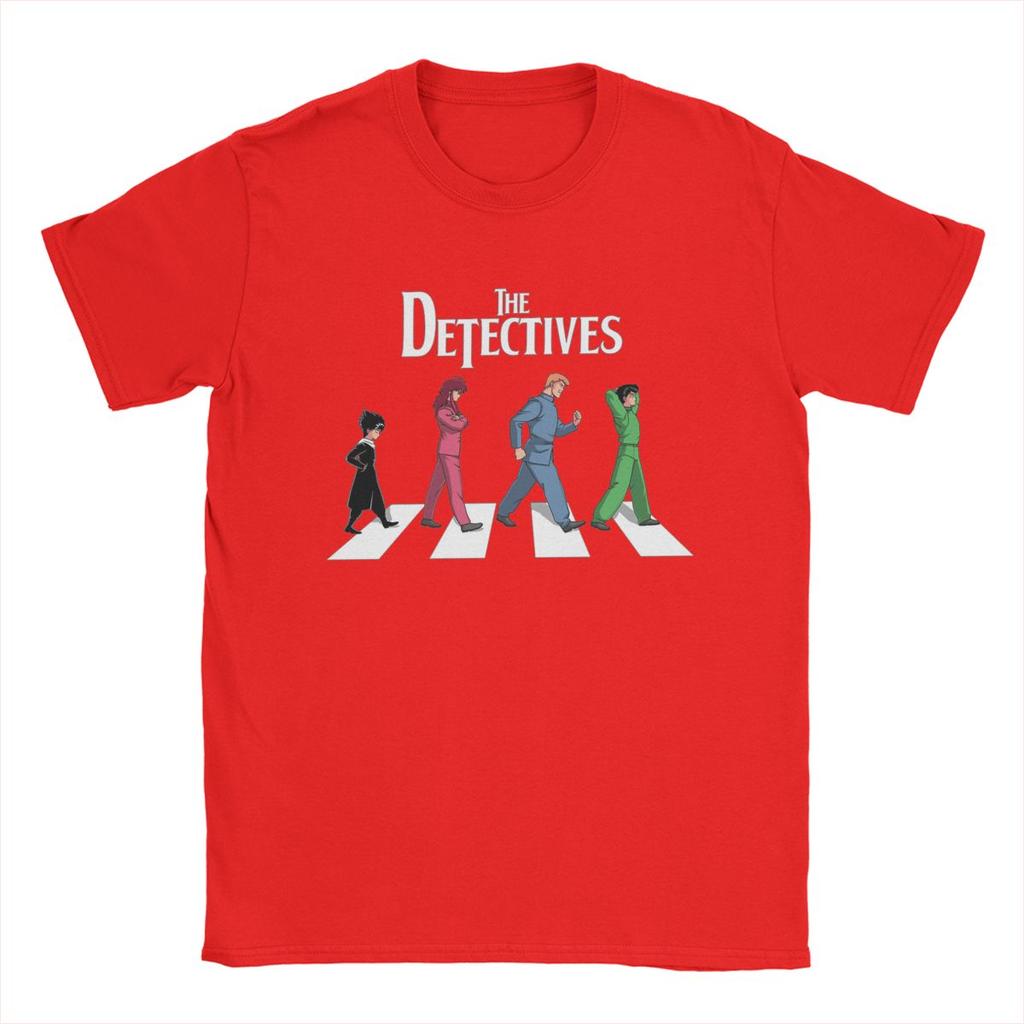 Lustige The Detectives YuYu Hakusho T-Shirts Herren Rundhals 100% Baumwolle T-Shirts Anime Kurzarm T-Shirts Bedruckte Kleidung