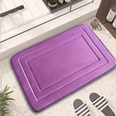 Yousheng Carpet Quick-drying Coral Velvet Door Mat Slip-free Water Absorbent Memory Foam Bath Mat Home Supplies