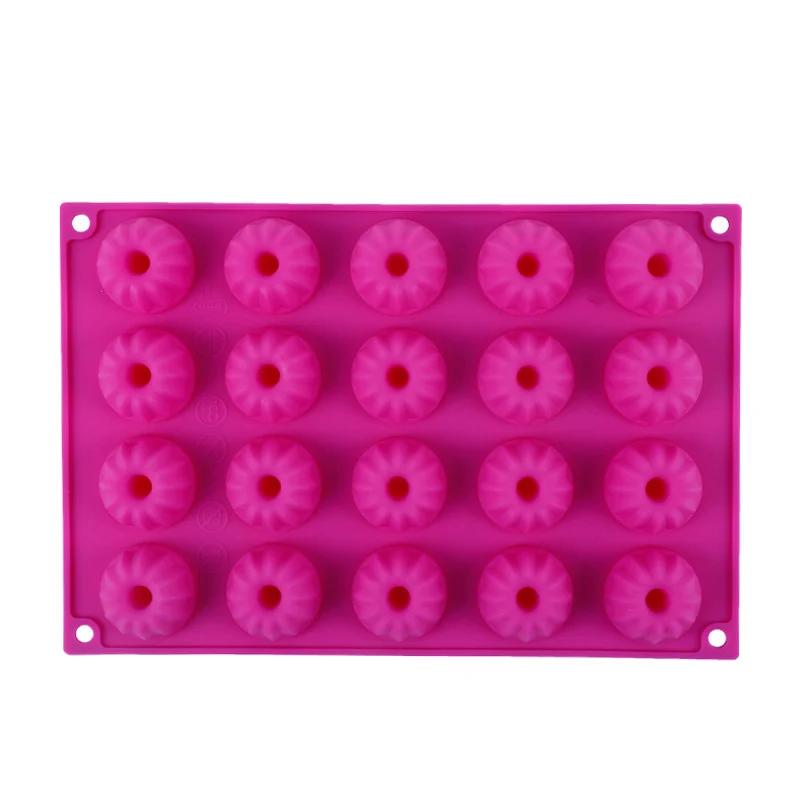 20 Cavity Silicone Chocolate Mold 3D Mini Pudding Chiffon Cake Mold DIY Baking Pastry Tools