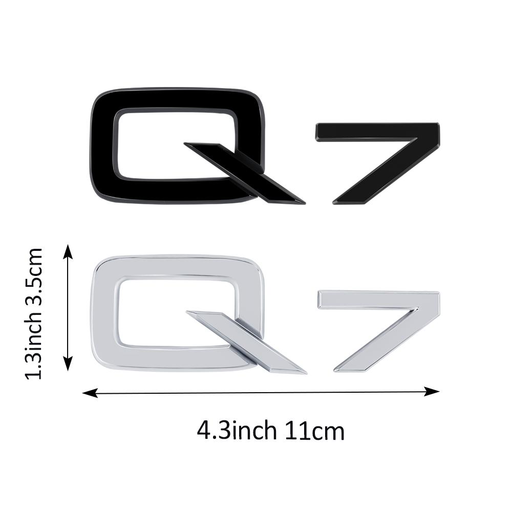 Q8 Car Body Rear Trunk Emblem Sticker Letters Auto Tail Badge Decal For A8 Q3 Q5 Q7 A4L A6L A8L  A4 B8 B6 B7 B9 8P 8V QUATTRO RS3