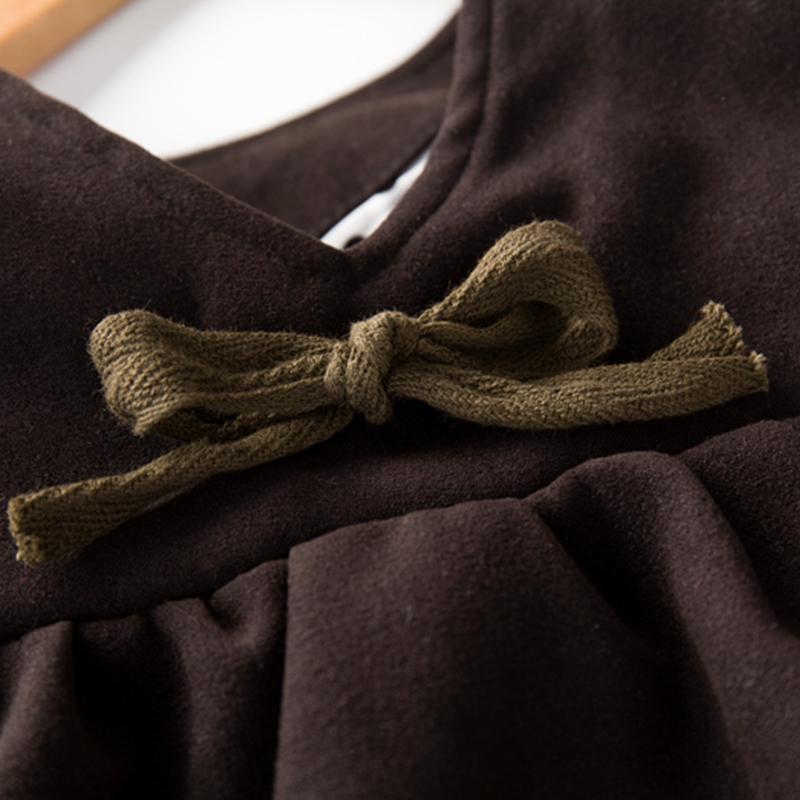 YUBAOBEI Girls Dress Spring And Summer Korean Sleeveless Princess Dresses Children V-neck Cute Bow Vest Dress