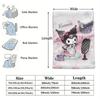 Kuromi Dreamy Pink Flannel Blanket Soft Warm Throw Japanese Anime Camping Office Bedroom School Nap Novel Blanket Summer Quilt