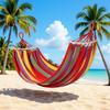Heavy Duty Canvas Hammock Adults Double Person Outdoor Camping Swing Relaxation Garden Backyard Use
