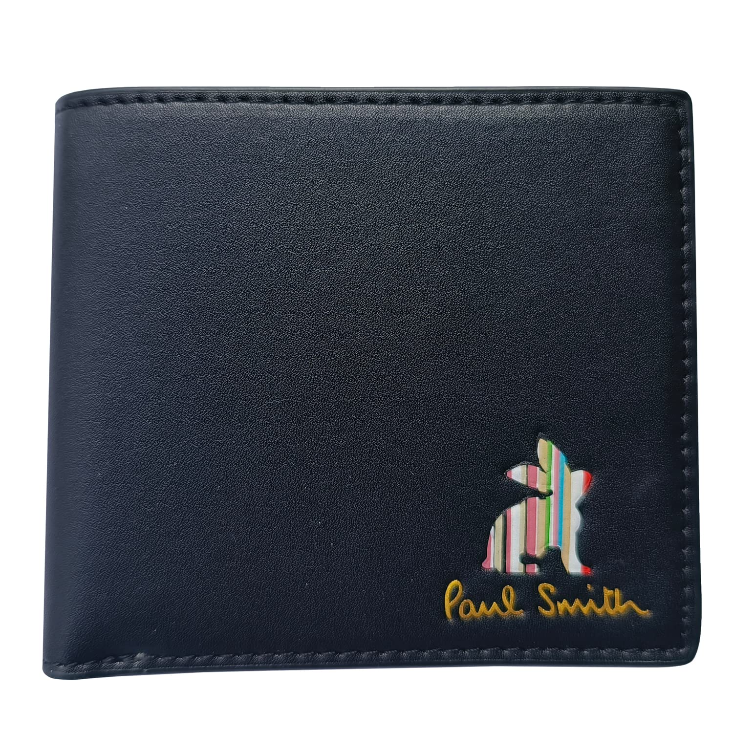 

[coconi] Bifold Wallet, Marquetry, Bright Stripe, Rabbit Design, Bifold Wallet with Coin Purse, Men s and Women s, Gift, Practical, Rabbit Coin