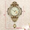 European Modern Large Silent Wall Clock with Metal Pendulum - Antique Quartz, Simple and Creative Design for Living Room