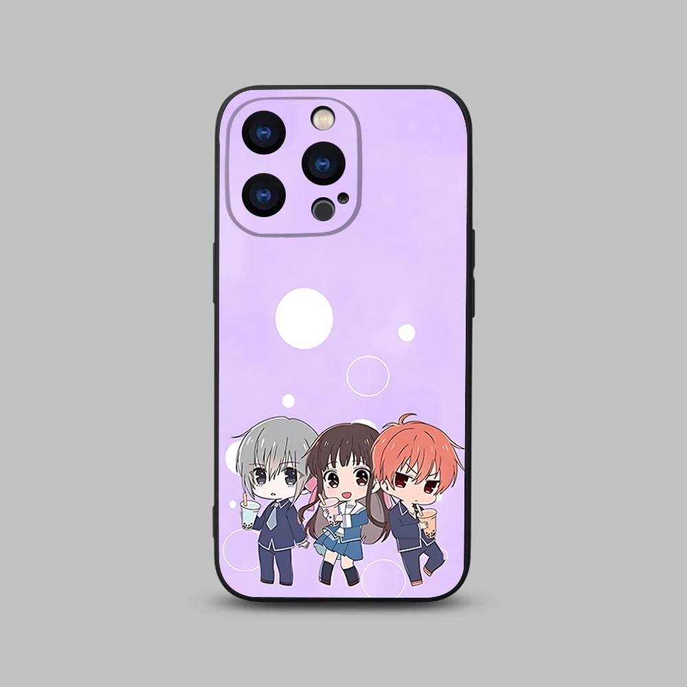 F-Fruit Anime B-Baskets Phone Case For iPhone 17,16,15,14,13,12,11,Pro,Max,Plus,X,XS,SE4,E,Mini,Soft Black Case
