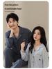 Tencel Cotton Unisex Pajama Set - Long Sleeve Cardigan for Spring/Autumn