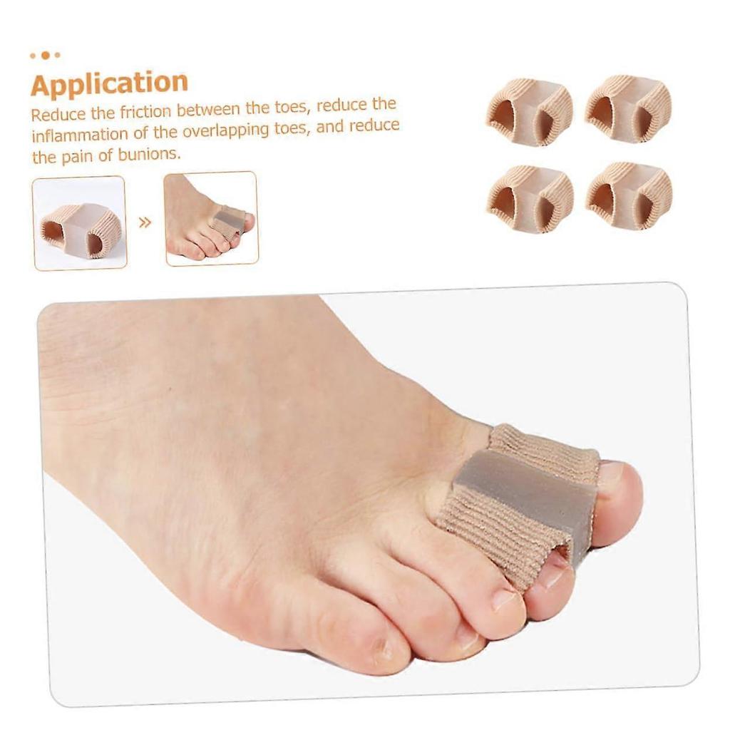 Bunion Corrector for Women 4pcs Double Hole Toe Separators Ergonomic Alignment Breathable Fabric