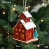 Christmas LED Light Wooden House Luminous Cabin Merry Christmas Decorations for Home DIY Xmas Tree Ornaments Kids Gifts New