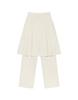 HENNIT Layered Skirt Pants (Ivory)