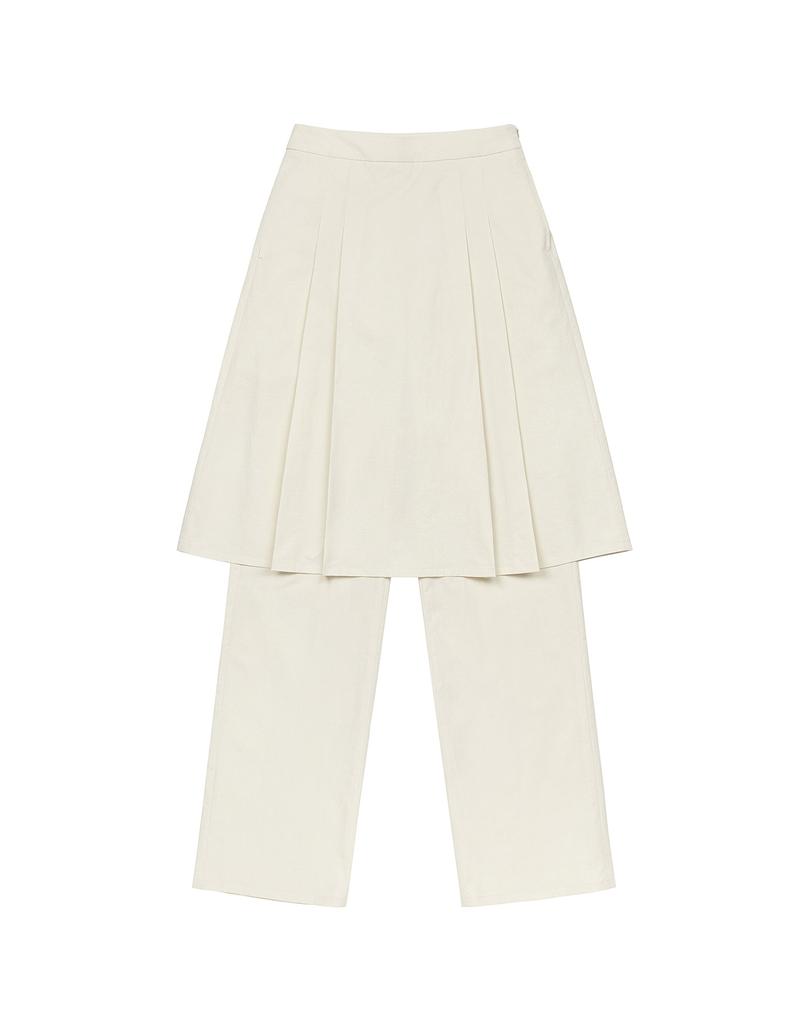 HENNIT Layered Skirt Pants (Ivory)