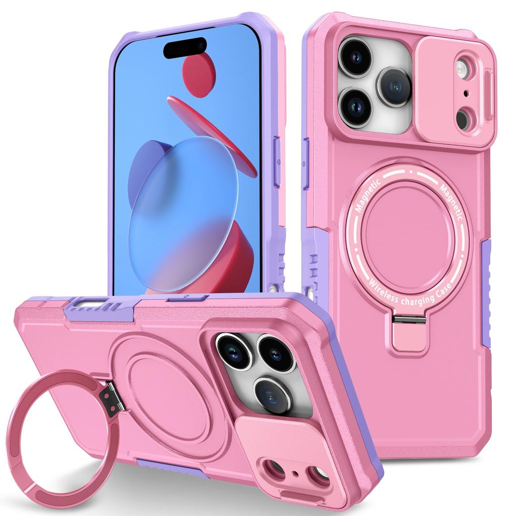 Applicable To iPhone17ProMax Succubus Window Mobile Phone Case Magsafe Magnetic Apple 16Pro Bracket 15 Sets
