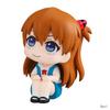 10CM Anime Evangelion Ayanami Rei Figure Souryuu Asuka Langley Look Up EVA Sitting Model Toy Doll Aciton Figure PVC Ornament
