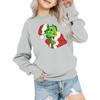 Kids' Fashion Loose-Fit Casual Long-Sleeve Christmas Print Oversized Crewneck Sweatshirt