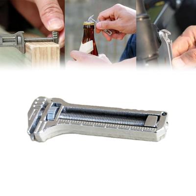 Keychain Multitool Bottle Opener Wrench Nail Cleaner Caliper Compact Titanium Alloy EDC