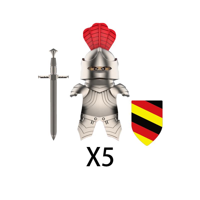 Medieval Military Noble Knights Building Blocks Figures Accessories Helmet Armor Shield Sword MOC Bricks Toys Friends Gifts