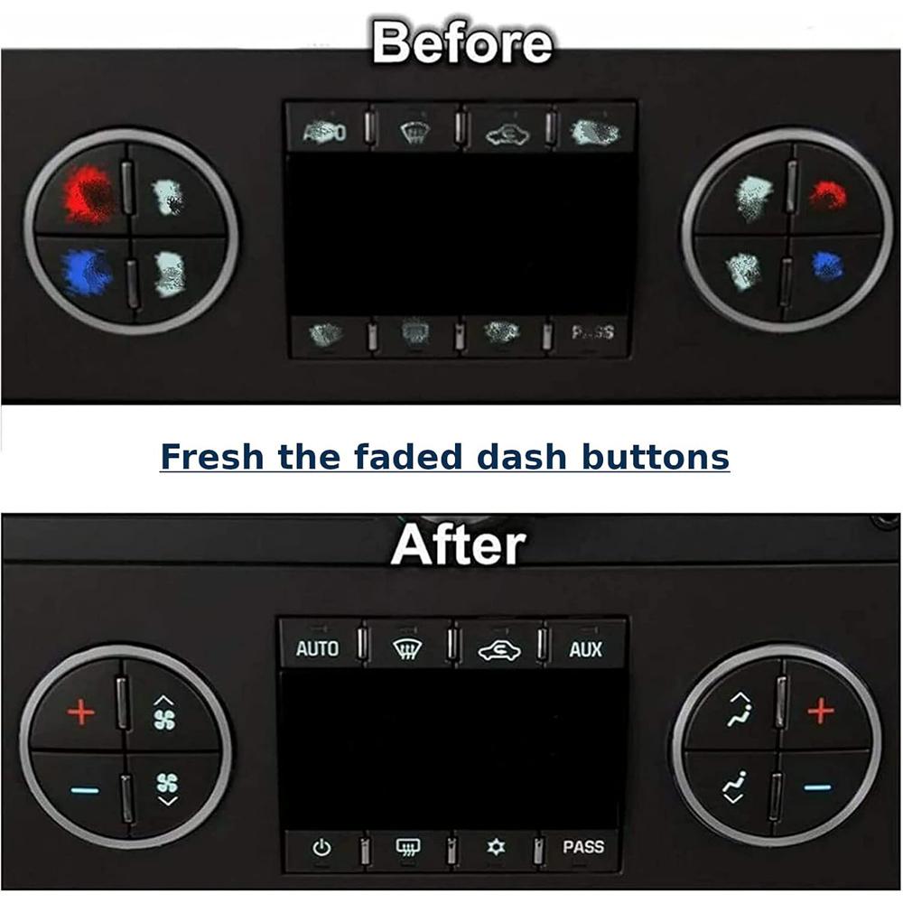 Button Repair Kit AC Dash Switch Sticker For Chevrolet Silverado 2007-2013