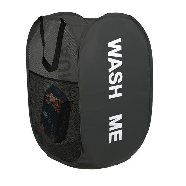 Folding Printed Dirty Laundry Sorting Basket Washing Bathroom Cloth Mesh Storage Bag Frame Bucket Toy Organizers Storage Pouch