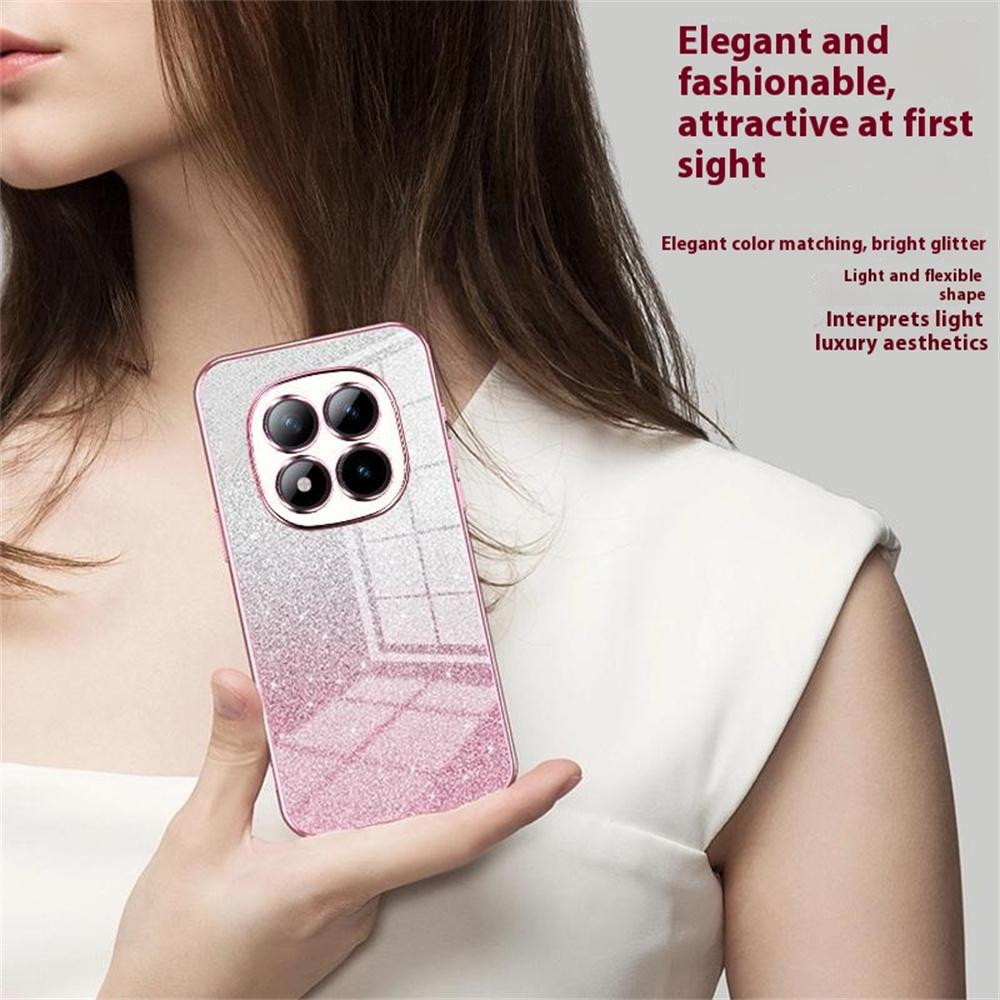 Per Xiaomi Poco M8 Pro 5G/Redmi Note 15 Pro+ 5G (Globale) Custodia Elettroplaccatura Glitter Gradiente TPU Copertura Telefono
