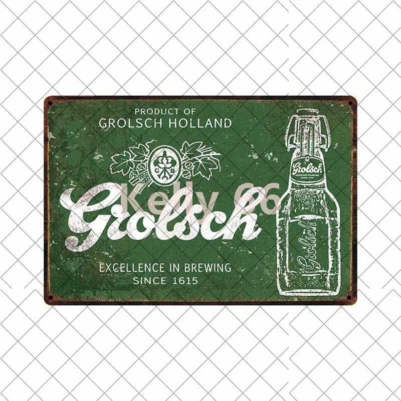 

[Kelly66] Grolsch Herfst Bok Ice Cold Beer Here Blechkunst Metallschild Home Decor Gemälde 20*30 CM Größe Dy221 20X30CM
