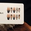 Gothic Red & Black Gradient Handmade Long False Nails