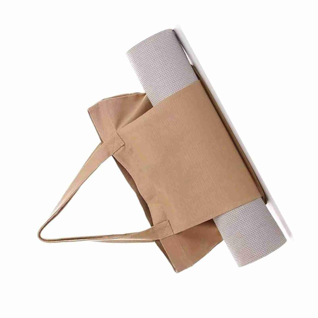 Yoga Mat Storage Bag Canvas Yoga Mat Carrier Pilates Mat Shoulder Bag for Office Workout Pilates