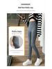 Korean Fashion High-Waist Black Ribbed Cotton Leggings – Slimming & Hip-Lifting