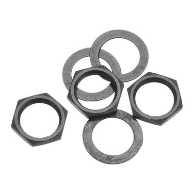 Uxcell Guitar Nuts and Guitar Jack Socket Gray and for Guitars and Washers, 3/8" Input/Output Nuts, Black, Basses, 3-Pack