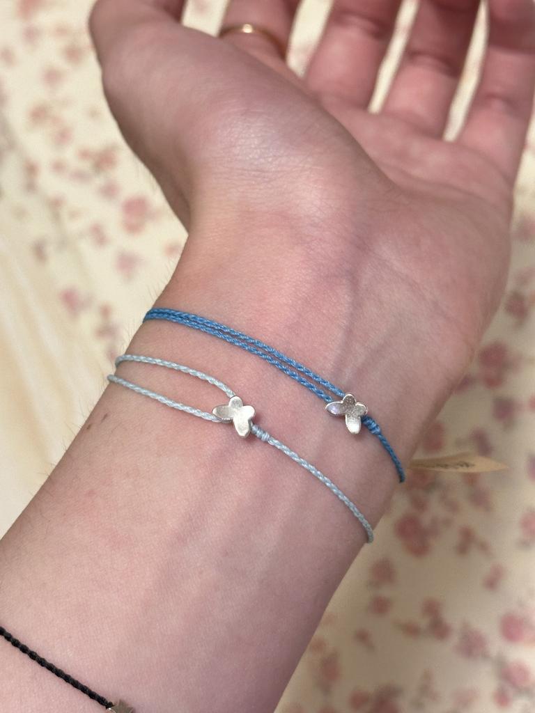 Mint Butterfly Wax Thread Versatile Luxury Braided Bracelet Women's Fashionable White Design Hot Sale