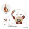Baby Toy Wooden Cartoon Crab Rattle Hand-pushed Wooden Cars Children's Toy  Finger Fine Motion Car Educational Toy for Children