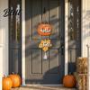 Entryway Wall Accent Hello Fall Wooden Door Hanger Pumpkin Maple Leaf Hanging Sign Autumn Harvest Front Decor for Thanksgiving Farmhouse Home