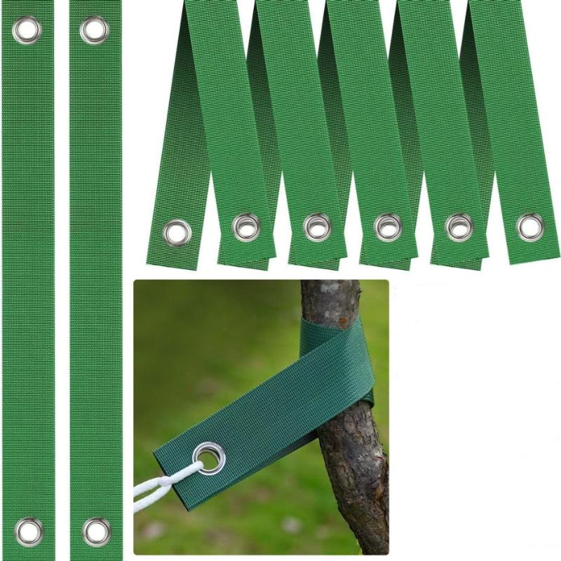 5/10Pcs Wear Resistant Nylon Tree Support Straps With Reinforced Metal Grommets For Gardening Tree Stabilization Staking