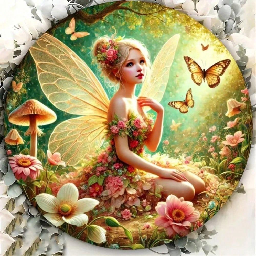 Iron Wall Art Decor Vintage Painting Handmade Metal Tin Sign 20x20cm