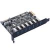 SuperSpeed USB 3.0 7 Port PCI-E Express Card with a 15pin SATA Power Connector PCIE Adapt VL805 and VL812 Chipsets