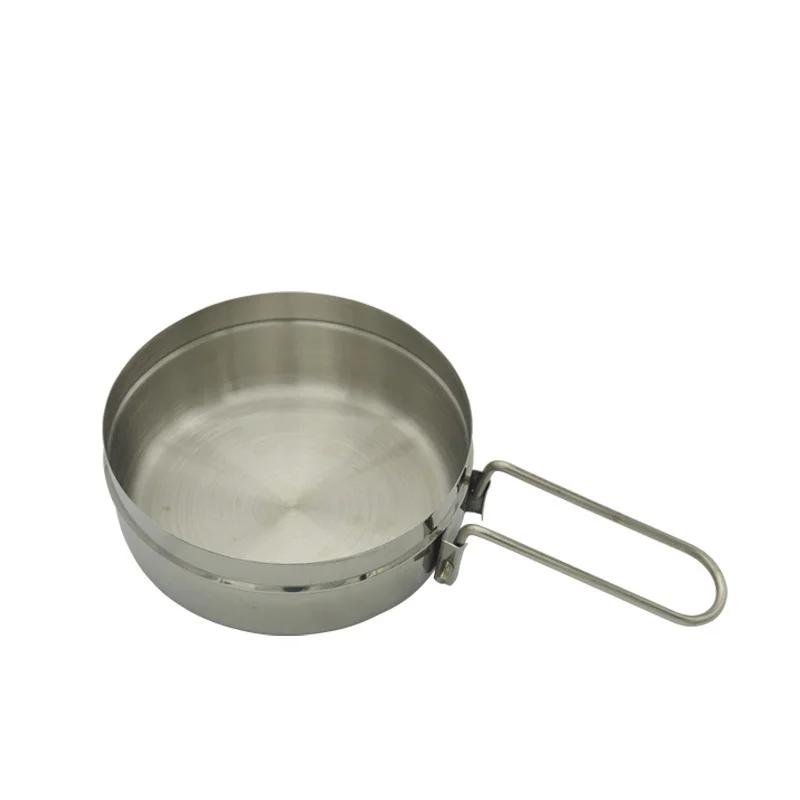 1L Camping Pot Set Stainless Steel Cooking Kettle Portable Camping Pot Set Outdoor Camping Cookware Backpacking Pot Picnic