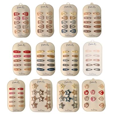10pcs Stylish Hairpin Set Durable Alloy Hair Clip Lightweight Heart Star Hair Clip for Girls for Different Hairstyles