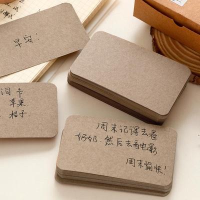 100Pcs Blank Cards Postcards DIY Cardboard Graffiti Small Bookmarks Message Cards Notes Holiday Birthday Gift