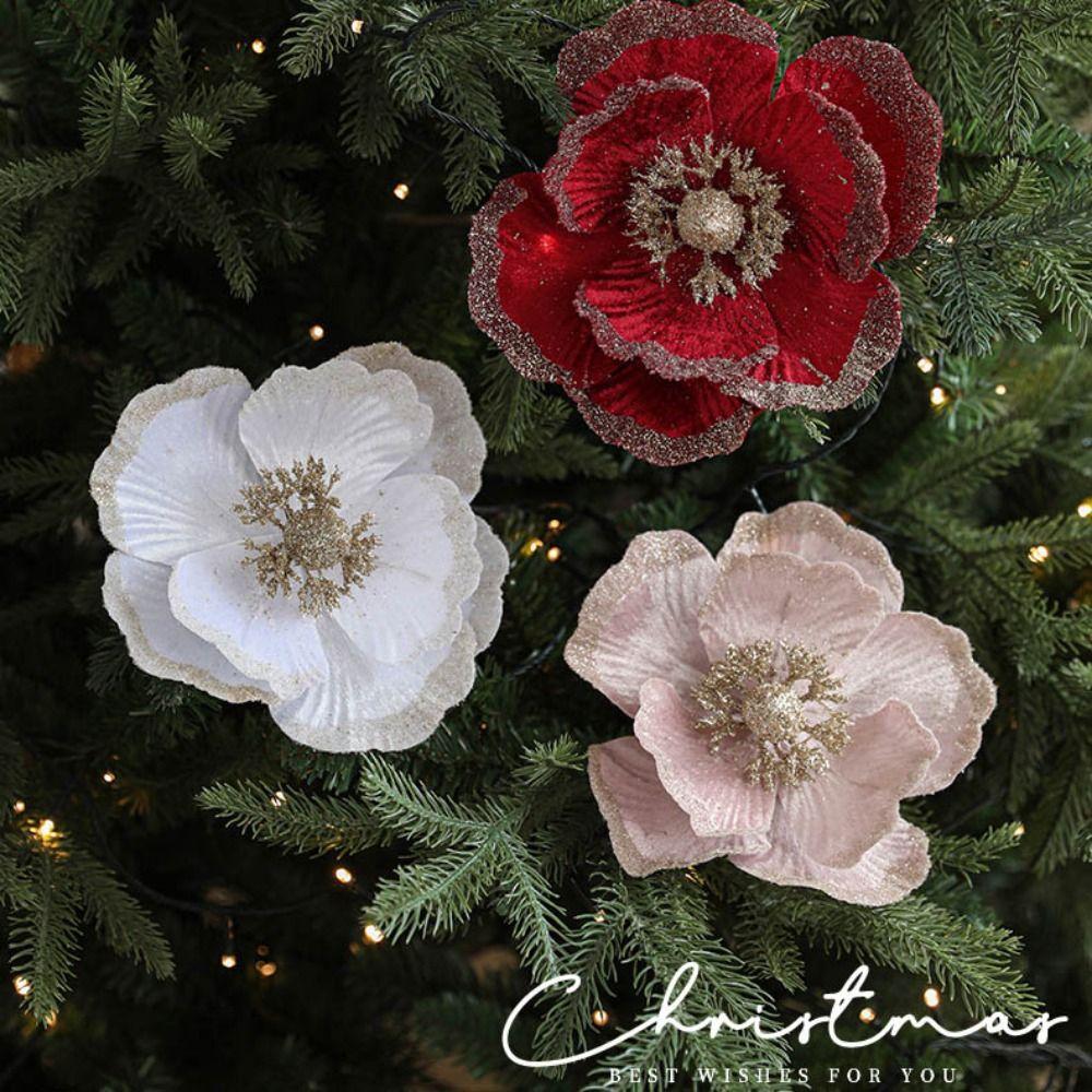 

DIY Yulan Flower Large Xmas Tree Decorations New Christmas Flowers шампанського
